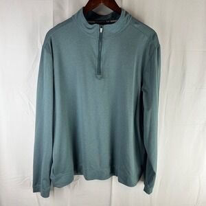 Southern Tide Mens 1/4 Zip Pullover Long Sleeve Shirt XL Teal Tide to Trail
